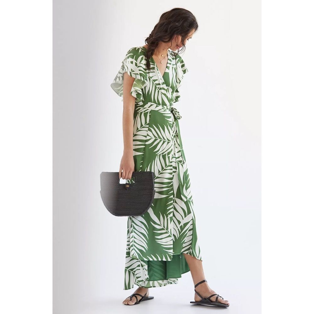 Anthropologie Palms Wrap Maxi Dress